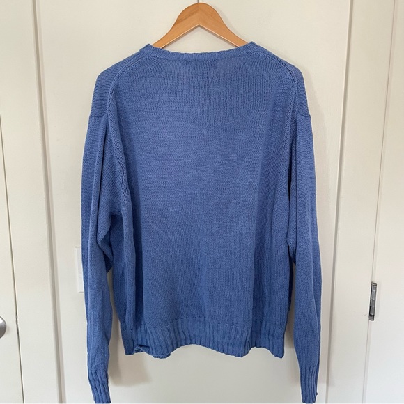 Polo by Ralph Lauren Blue Sweater 100% Silk - Picture 5 of 6